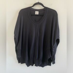 Planet By Lauren G Black Scoop Neck Long Sleeve Sweater One Size Fits All